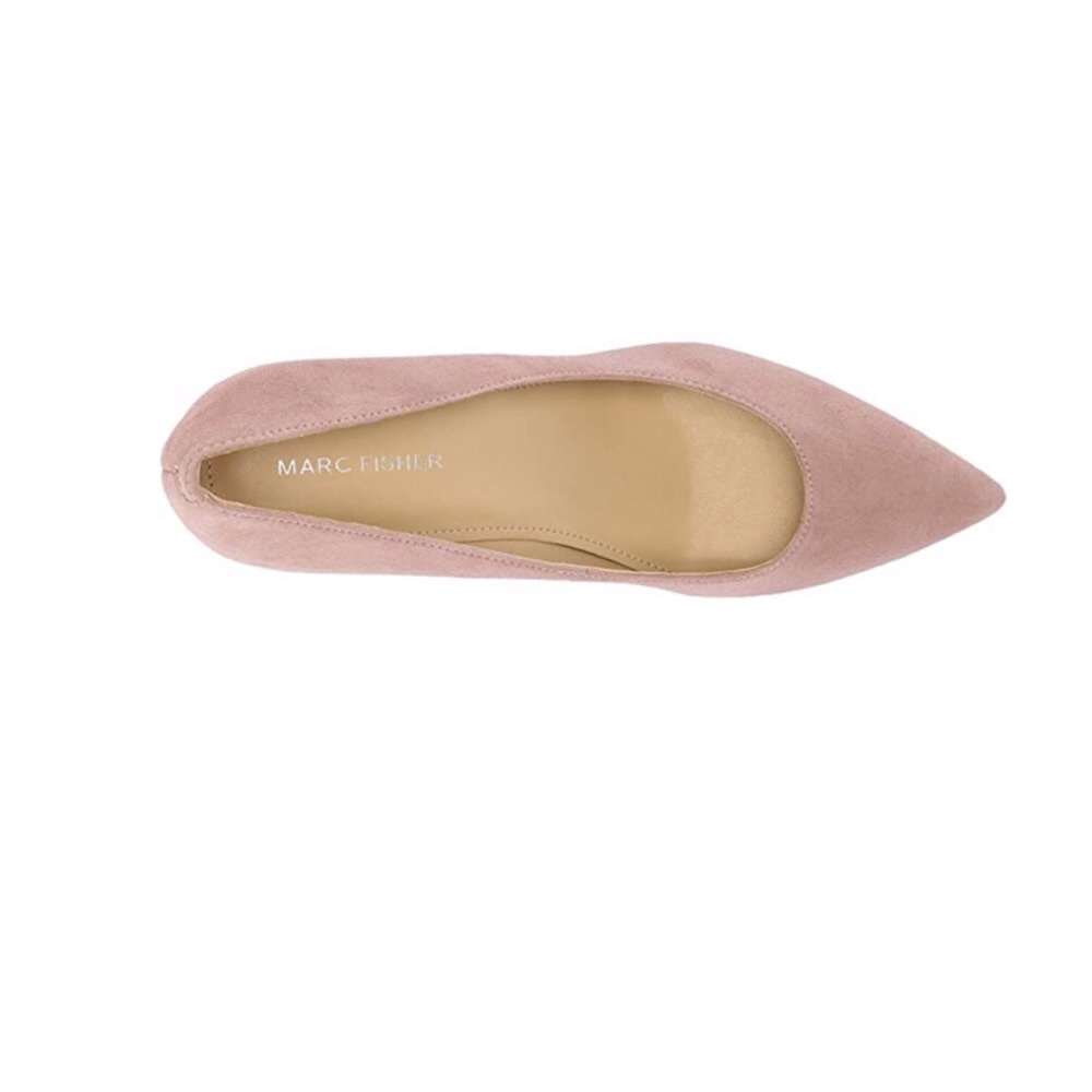 Marc Fisher Light Pink Suede Block Heel Pumps 8.5M - Picture 4 of 6